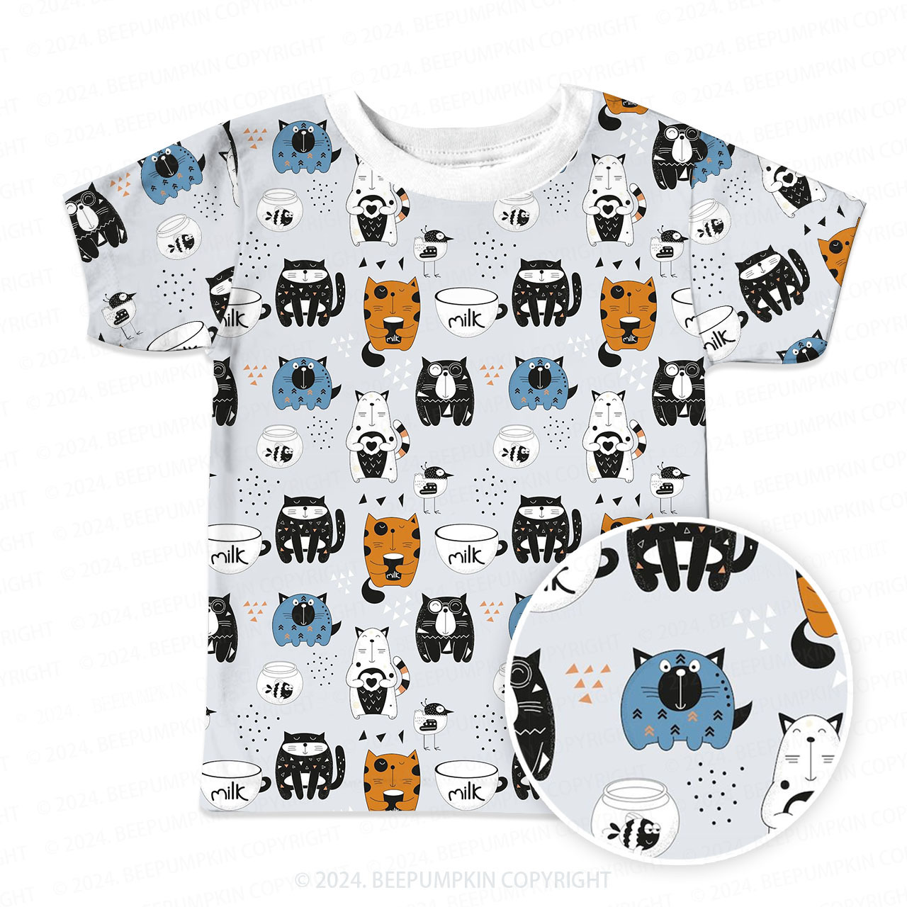 Cartoon Pet Paradise All Over Print Kids Tees