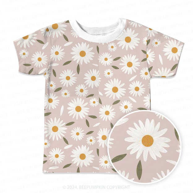 Little Daisy Leaves All Over Print Kids Tees