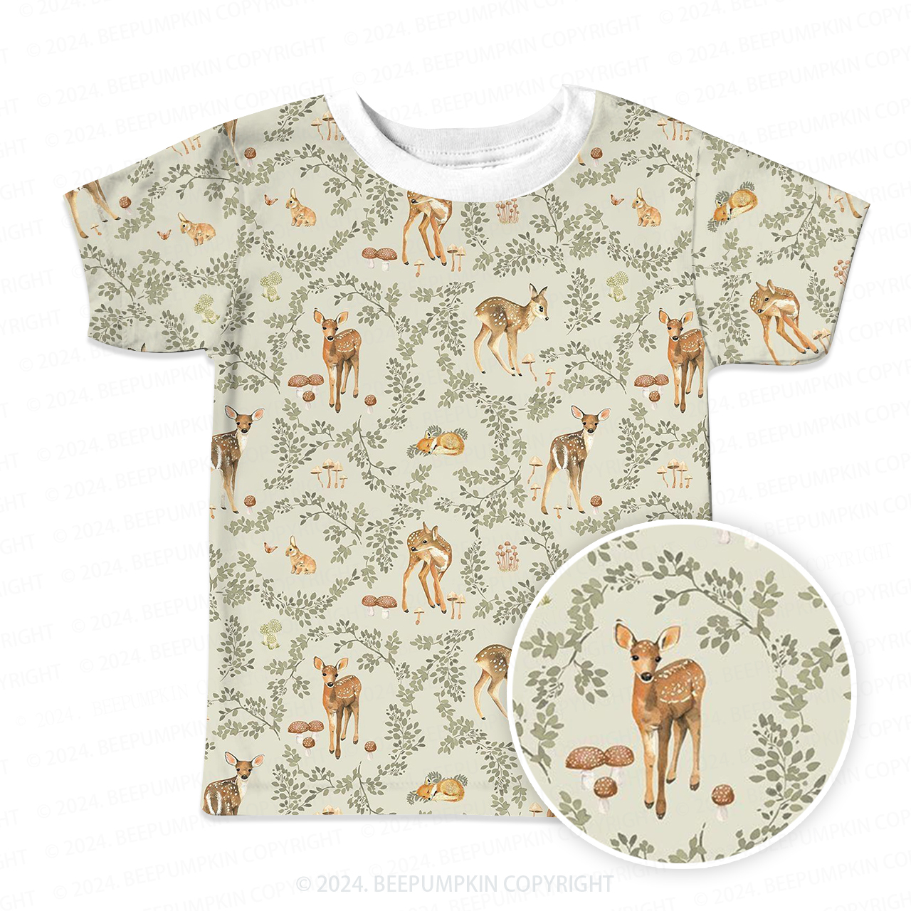Elk Walking In The Forest All Over Print Kids Tees