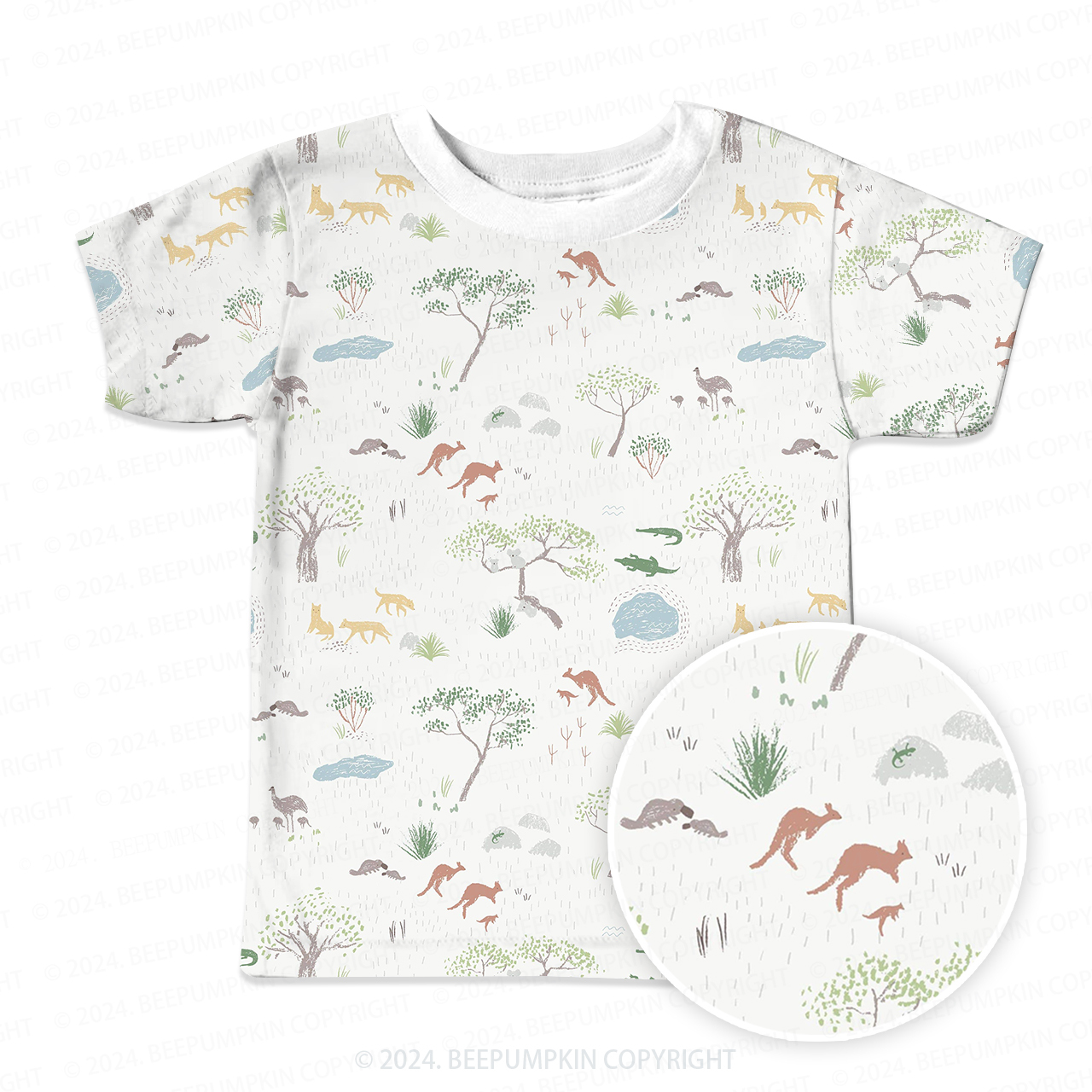 Forest Animal Paradise All Over Print Kids Tees 