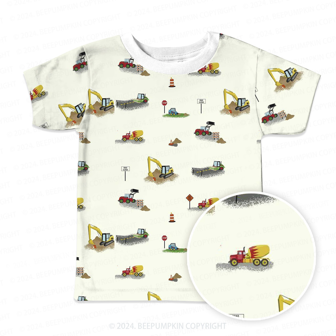Construction Site All Over Print Kids Tees