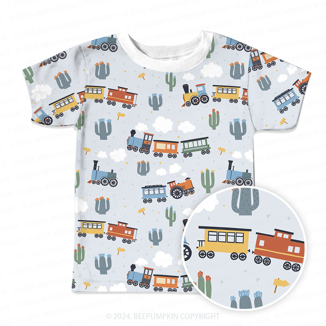 Cactus And Four Wheeler All Over Print Kids Tees