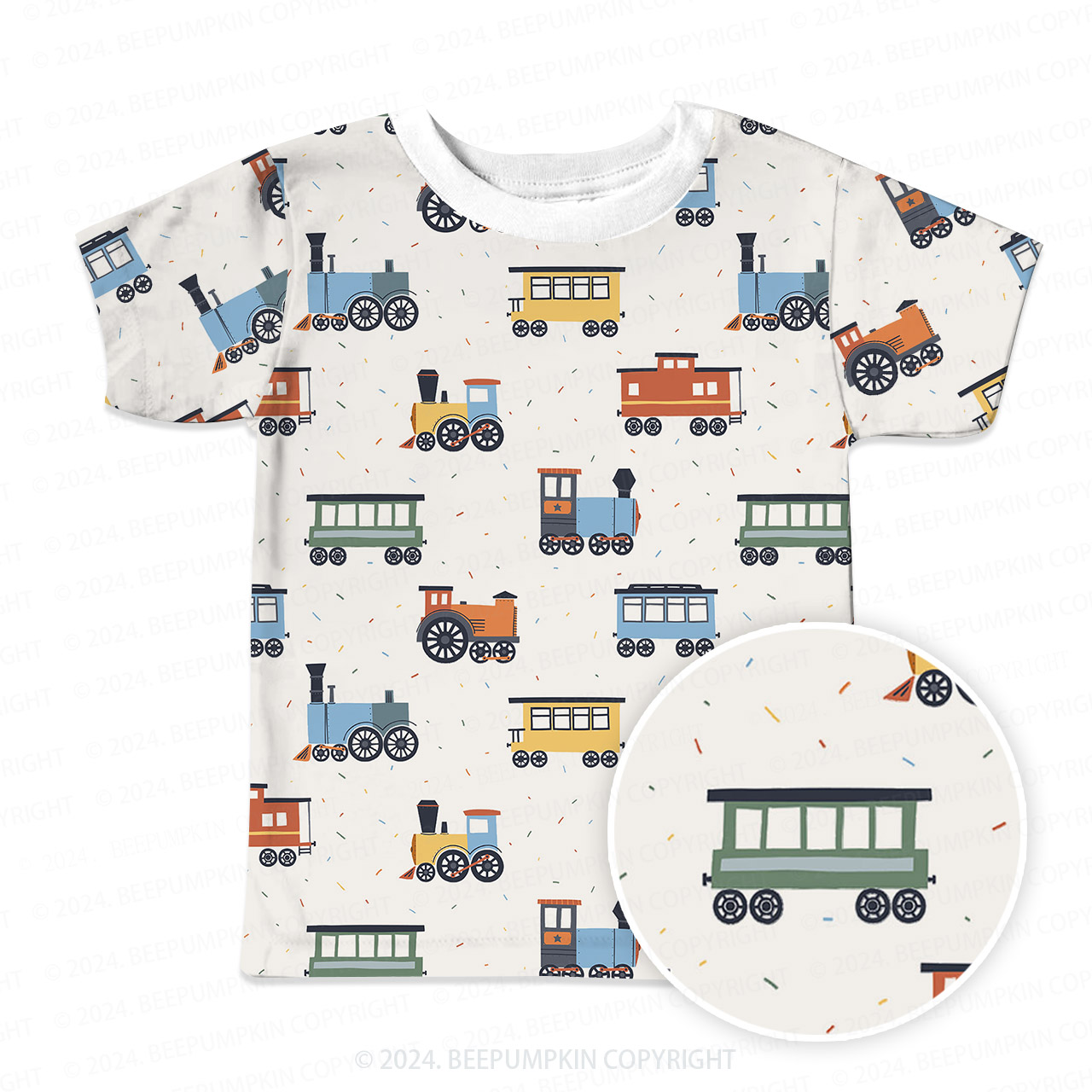 Colorful Retro Car All Over Print Kids Tees