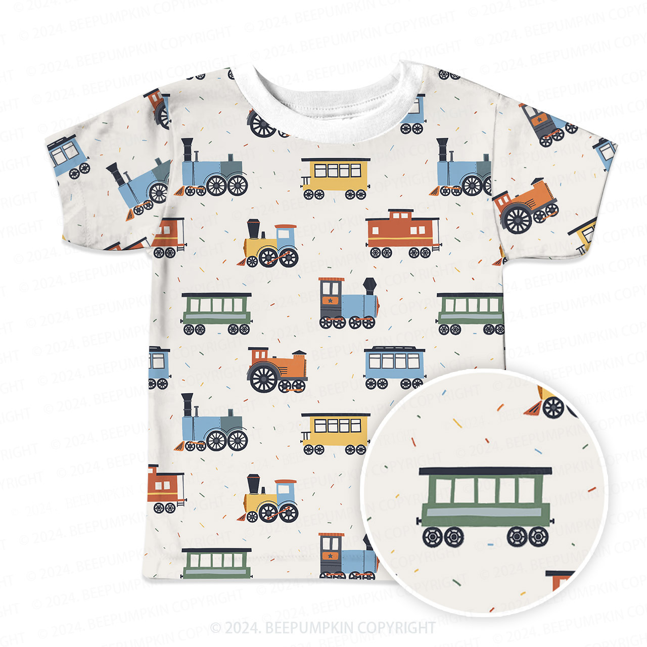 Colorful Retro Car All Over Print Kids Tees