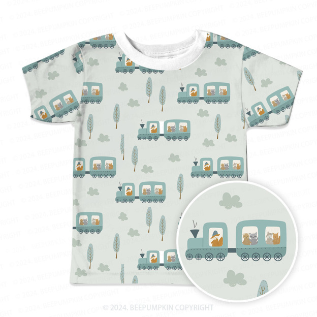 Forest Sightseeing Car All Over Print Kids Tees