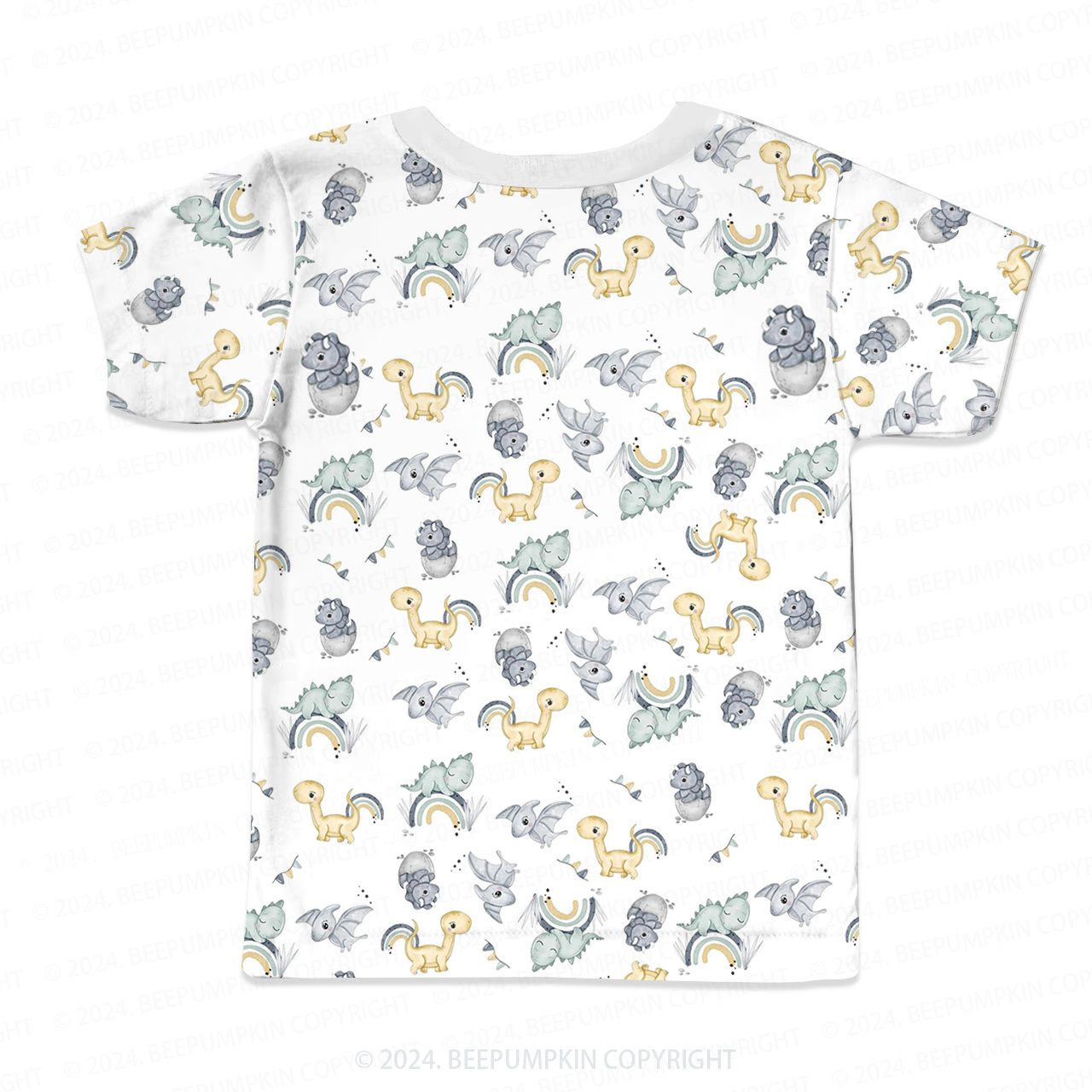Newborn Baby Dinosaur All Over Print Kids Tees