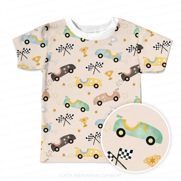 Race Car Competition All Over Print Kids Tees