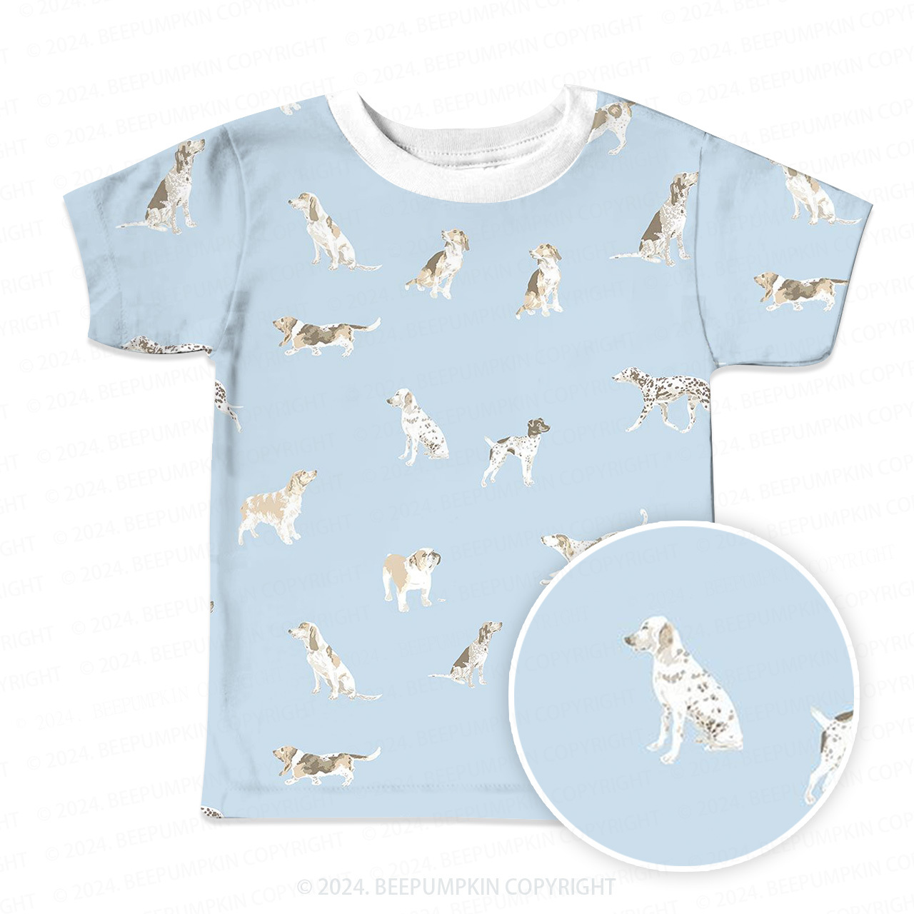 Walking Dalmatian All Over Print Kids Tees