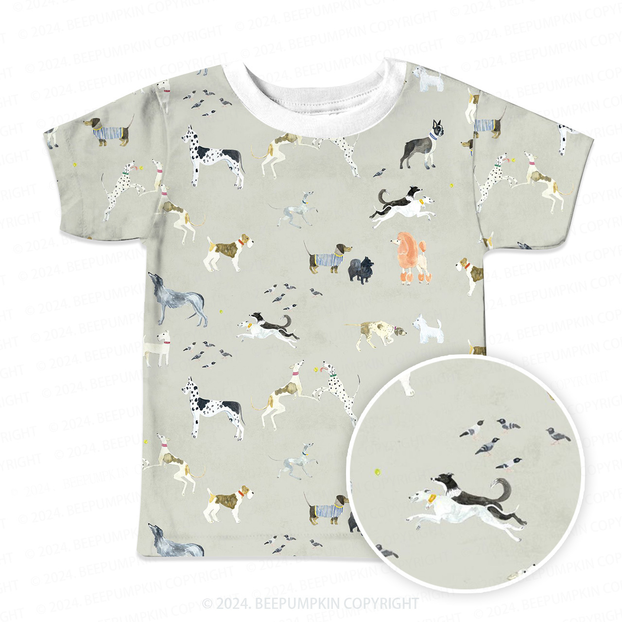 Dog Entertainment City All Over Print Kids Tees