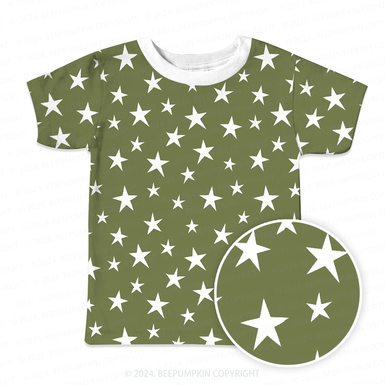 Five Pointed Star All Over Print Kids Tees