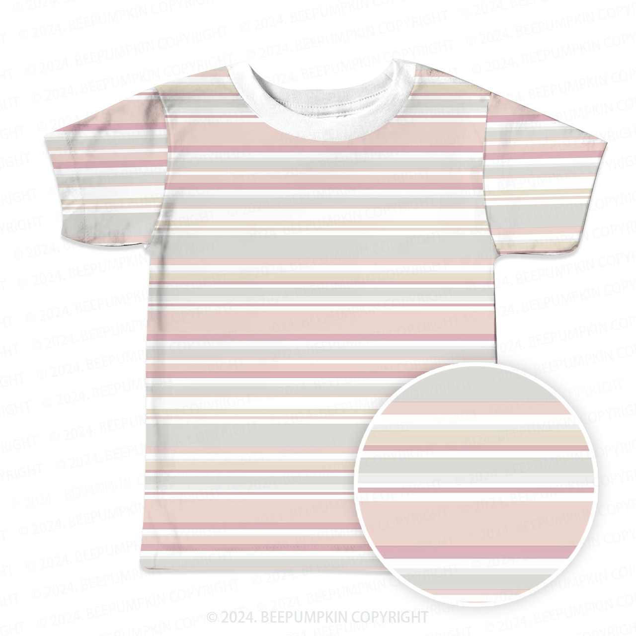 Colorful Stripes All Over Print Kids Tees