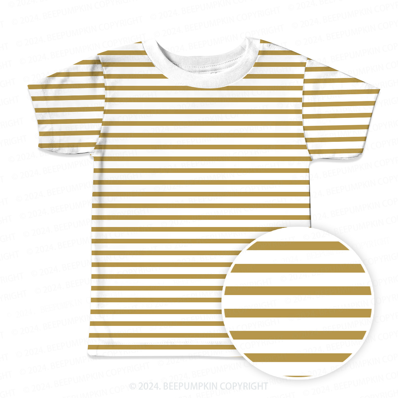 Brown Industrial Style Stripes All Over Print Kids Tees