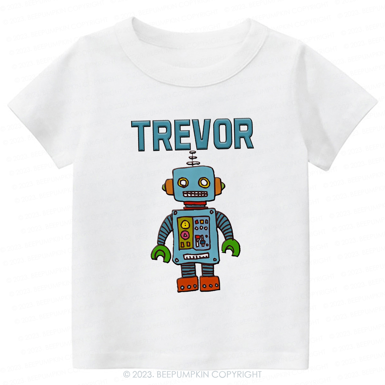 Personalized Robot Theme Kids Shirt