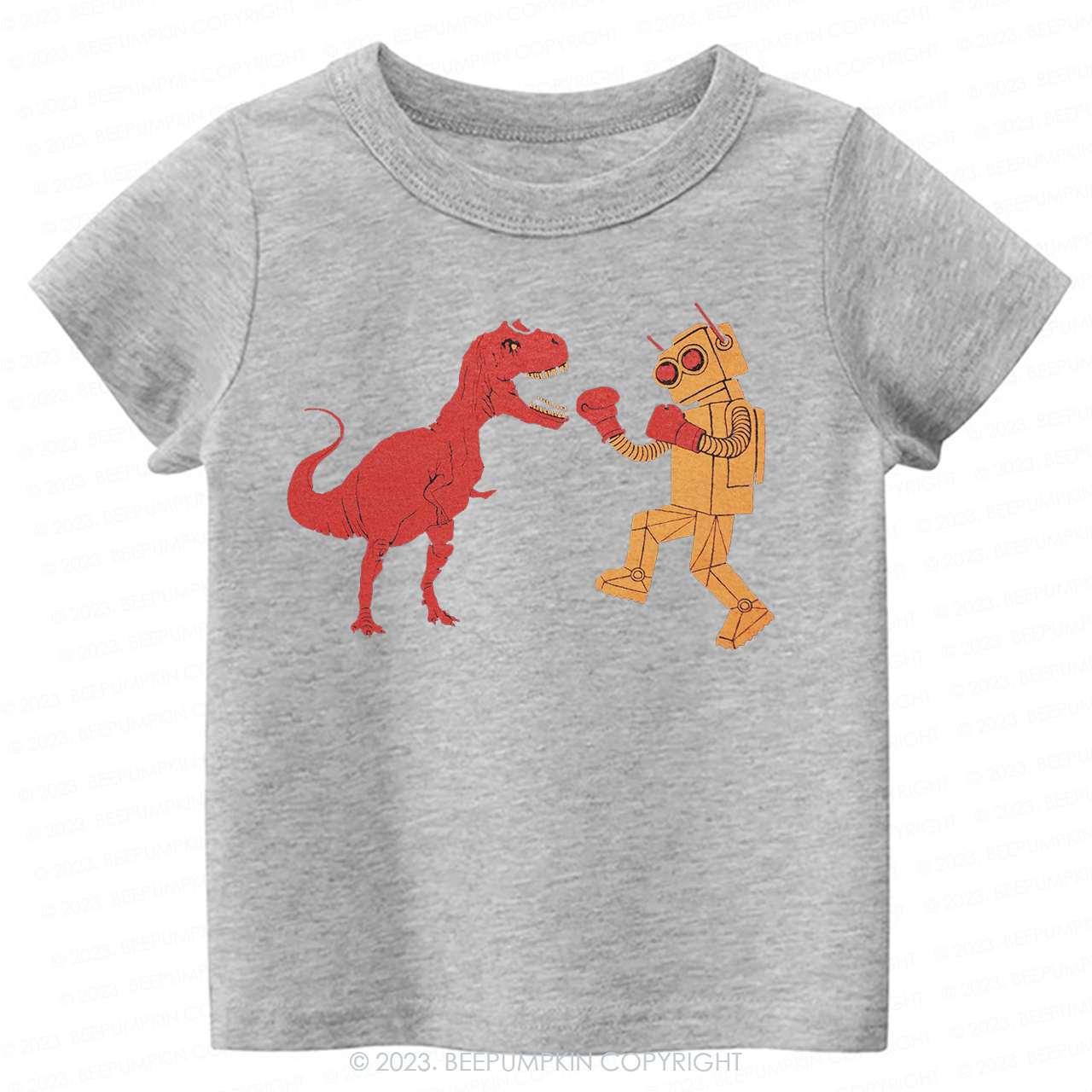 Kids Dinosaur Vs Robot Kids Shirt