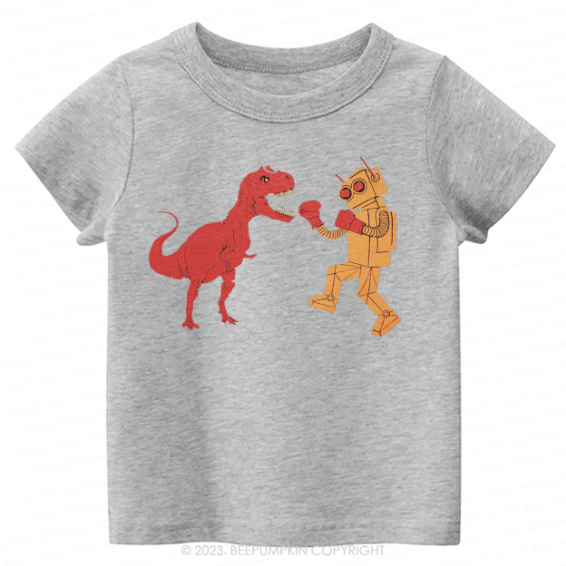 Kids Dinosaur Vs Robot Kids Shirt