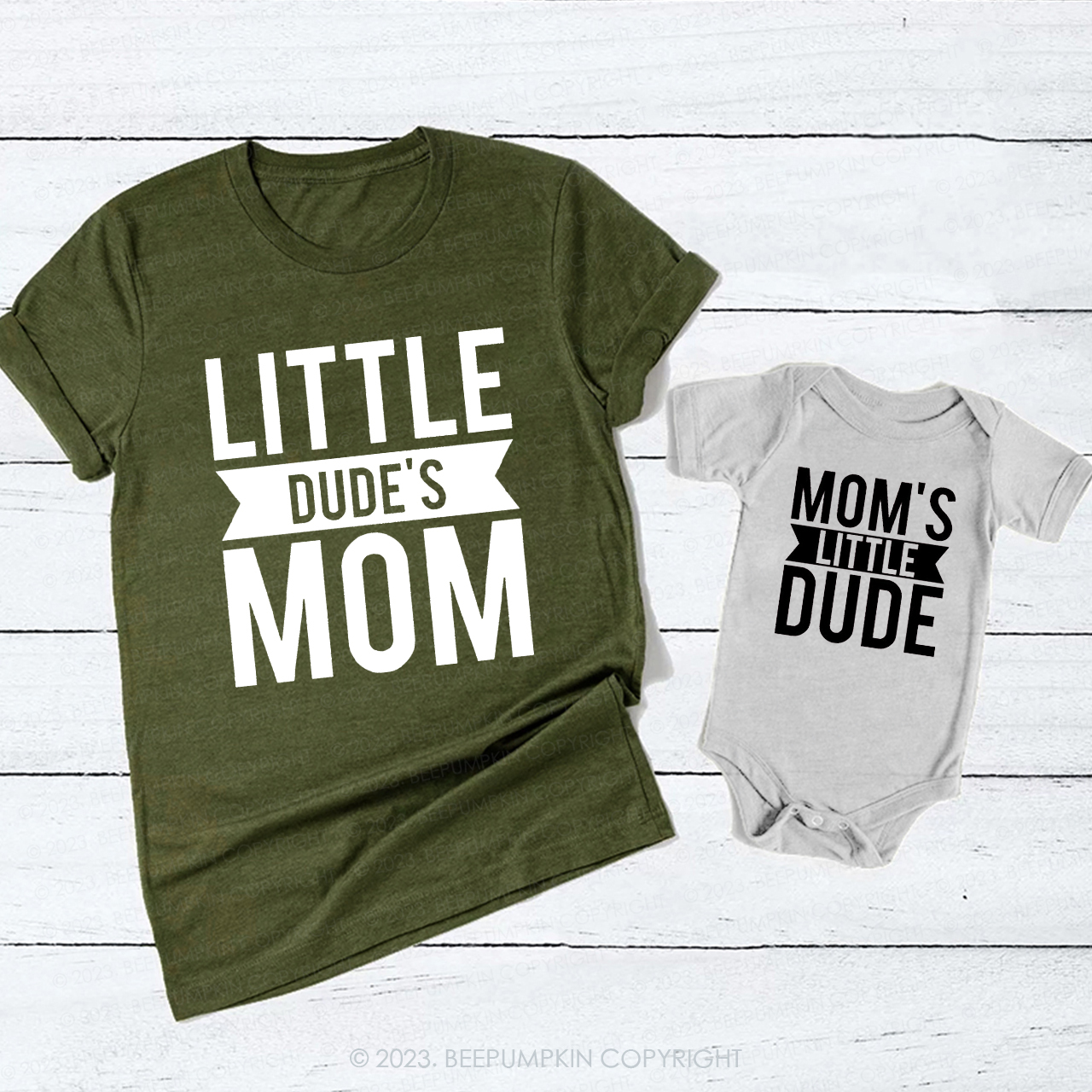 Little Dude's Mom T-Shirts For Mom&Me