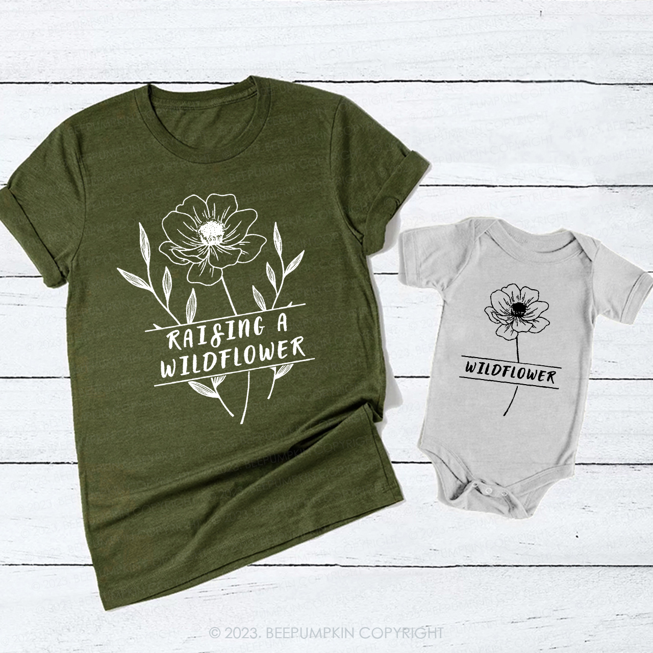 Raising A Wildflower And Wildflower T-Shirts For Mom&Me