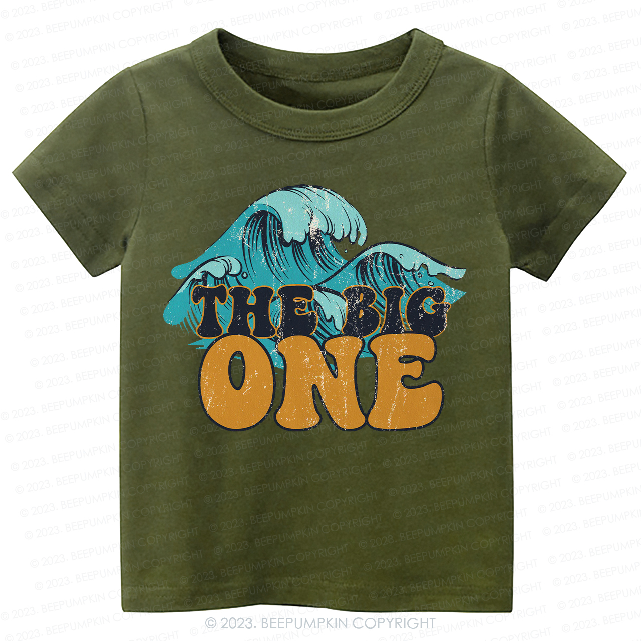 The Big One Retro Wave Birthday Kids Shirt