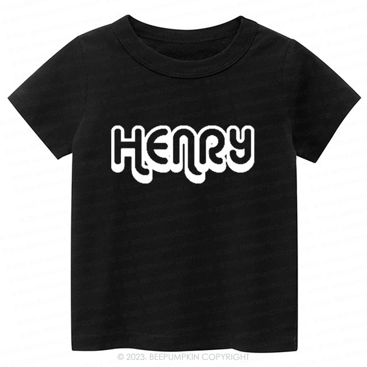 Retro Custom Name Toddler Shirt - Personalized Natural Kids Tees