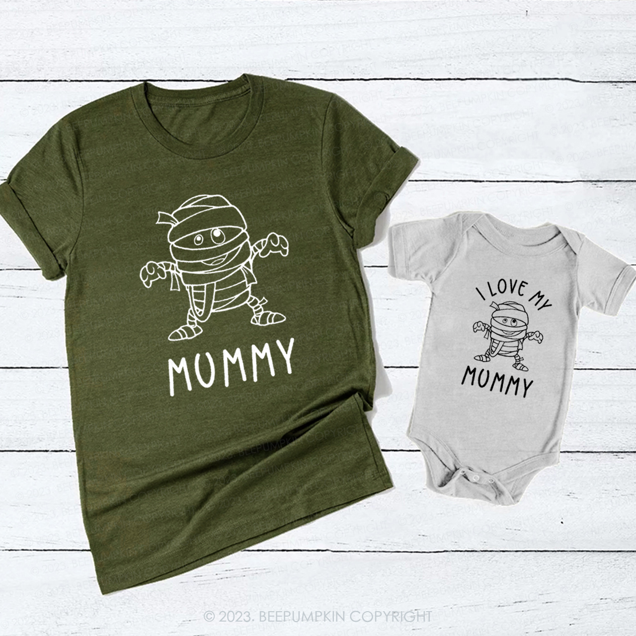 Cute Mummy Bandage Man T-Shirts For Mom&Me