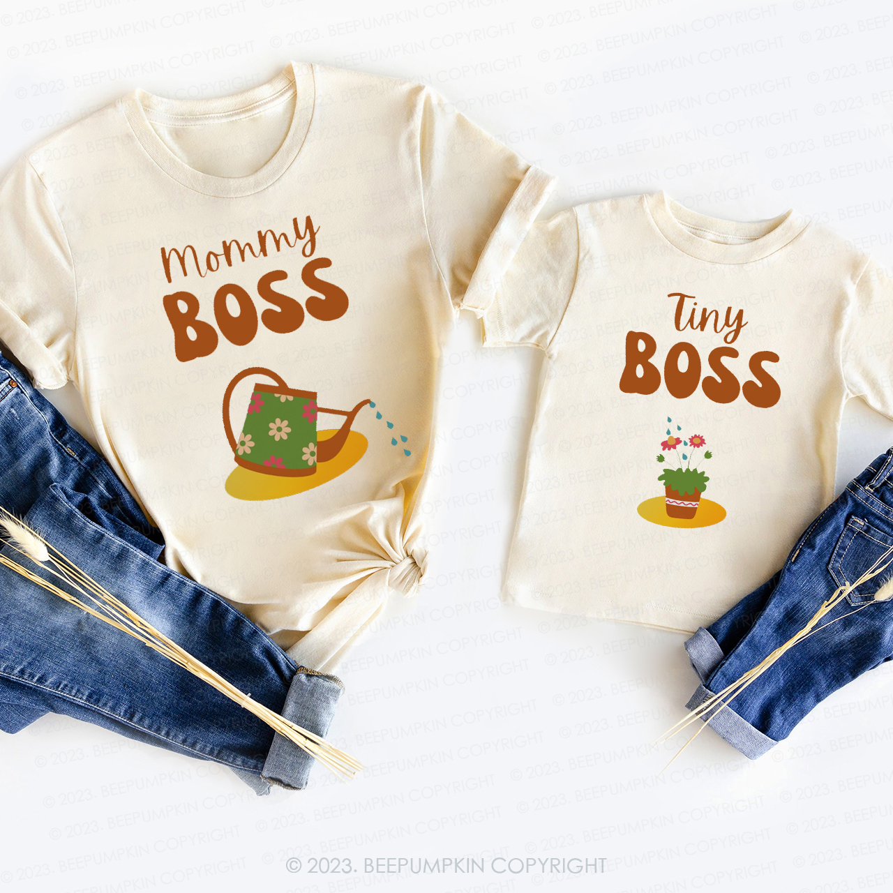 Mom Boss Tiny Boss T-Shirts For Mom&Me