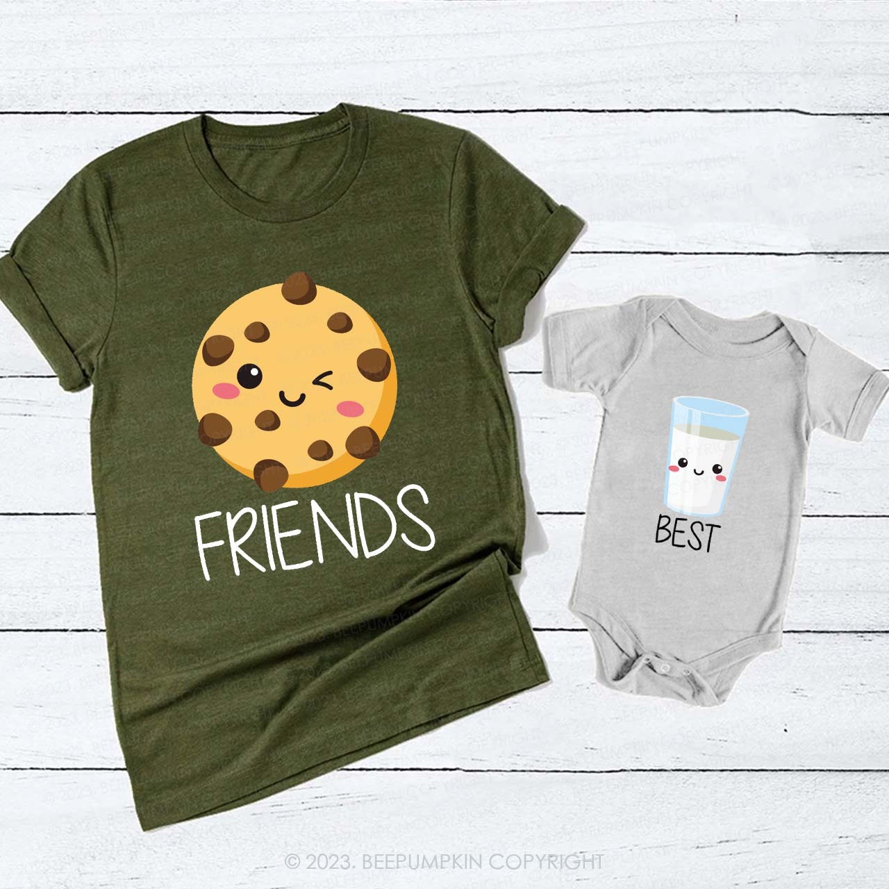 Best Friends Milk & Cookies T-Shirts For Mom&Me