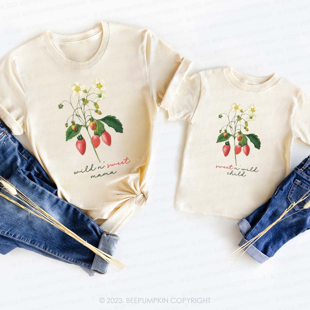 Strawberry Sweet N Wild T-Shirts For Mom&Me