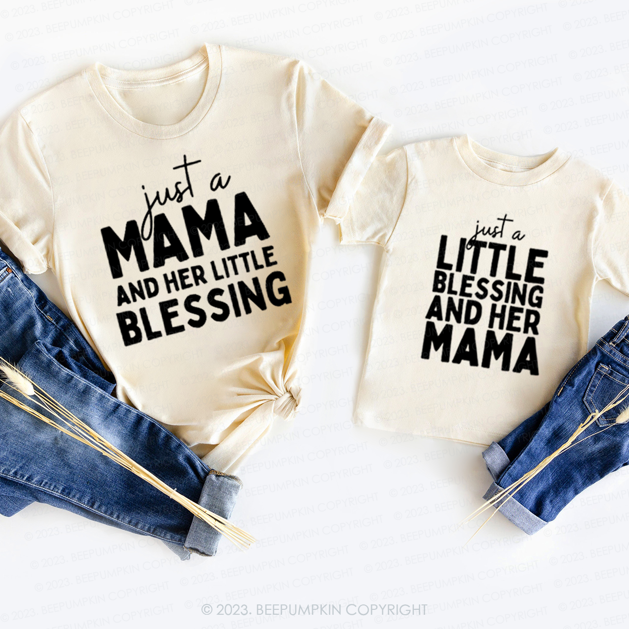 Just A Mama And Little Blessings T-Shirts For Mom&Me