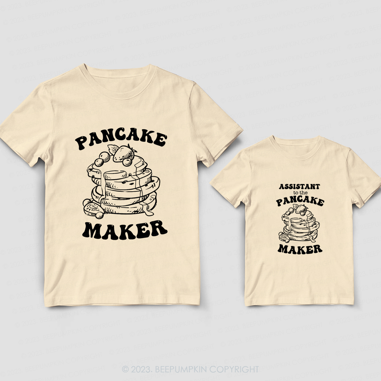 Assistant Pancake Maker Dad & Me Matching T-Shirts