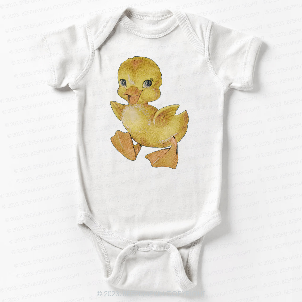 Cute Natural Duckling Bodysuit For Baby