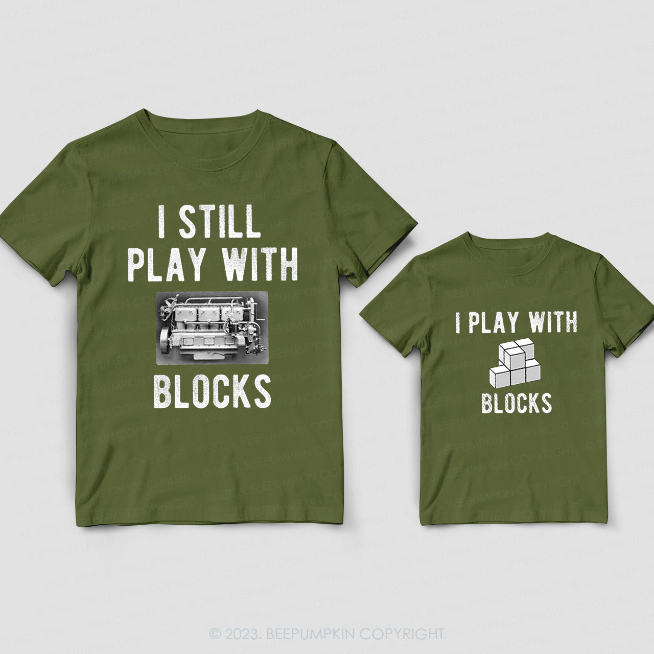 I Still Play With Blocks Daddy And Me Matching Shirt