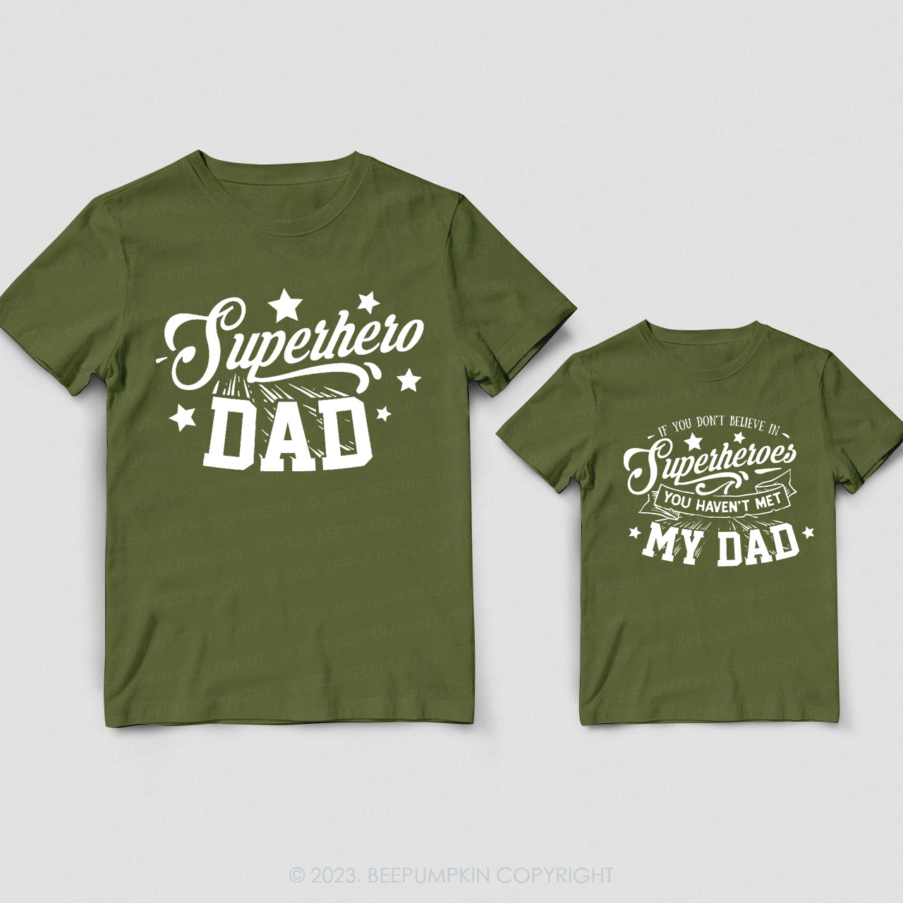 Funny Super Hero Dad Daddy And Me Matching Shirt