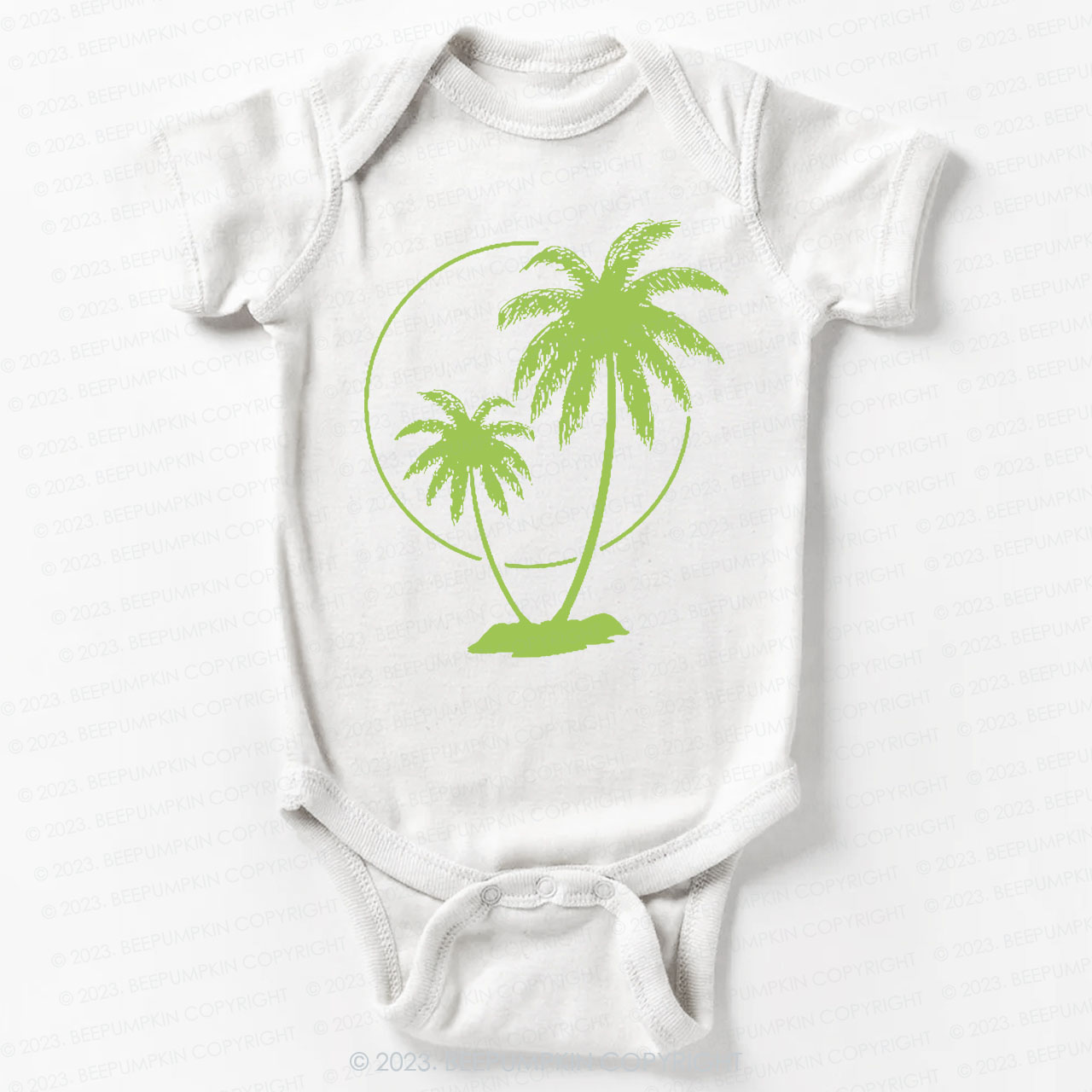 Palm Trees With Sun Bodysuit For Baby 