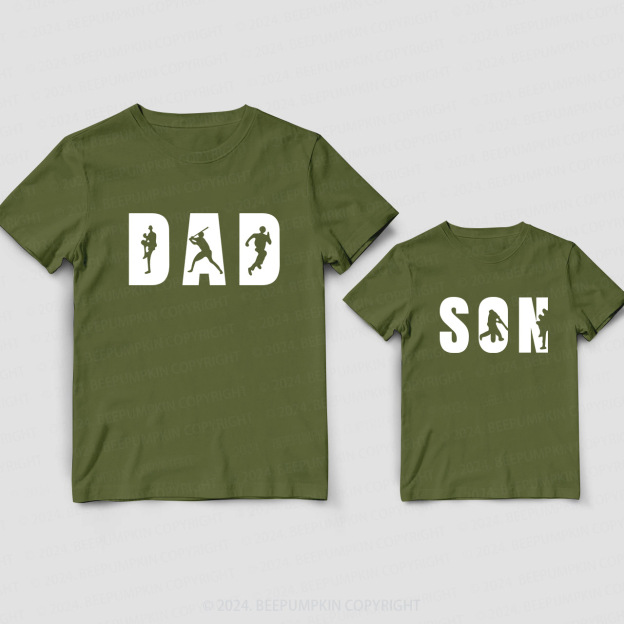 Baseball Dad And Son Daddy And Me Matching Shirt