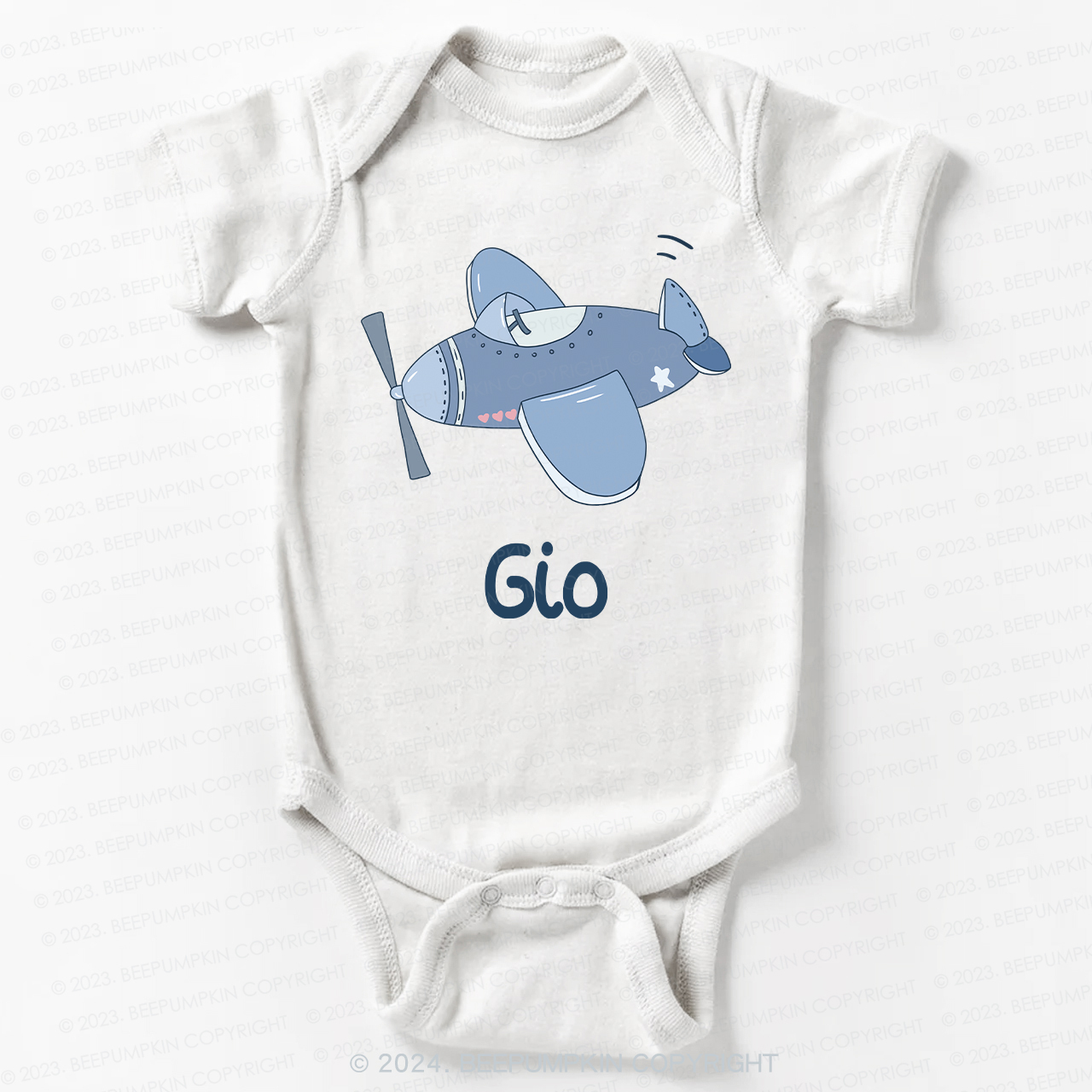 Personalized Plane Name Bodysuit For Baby 