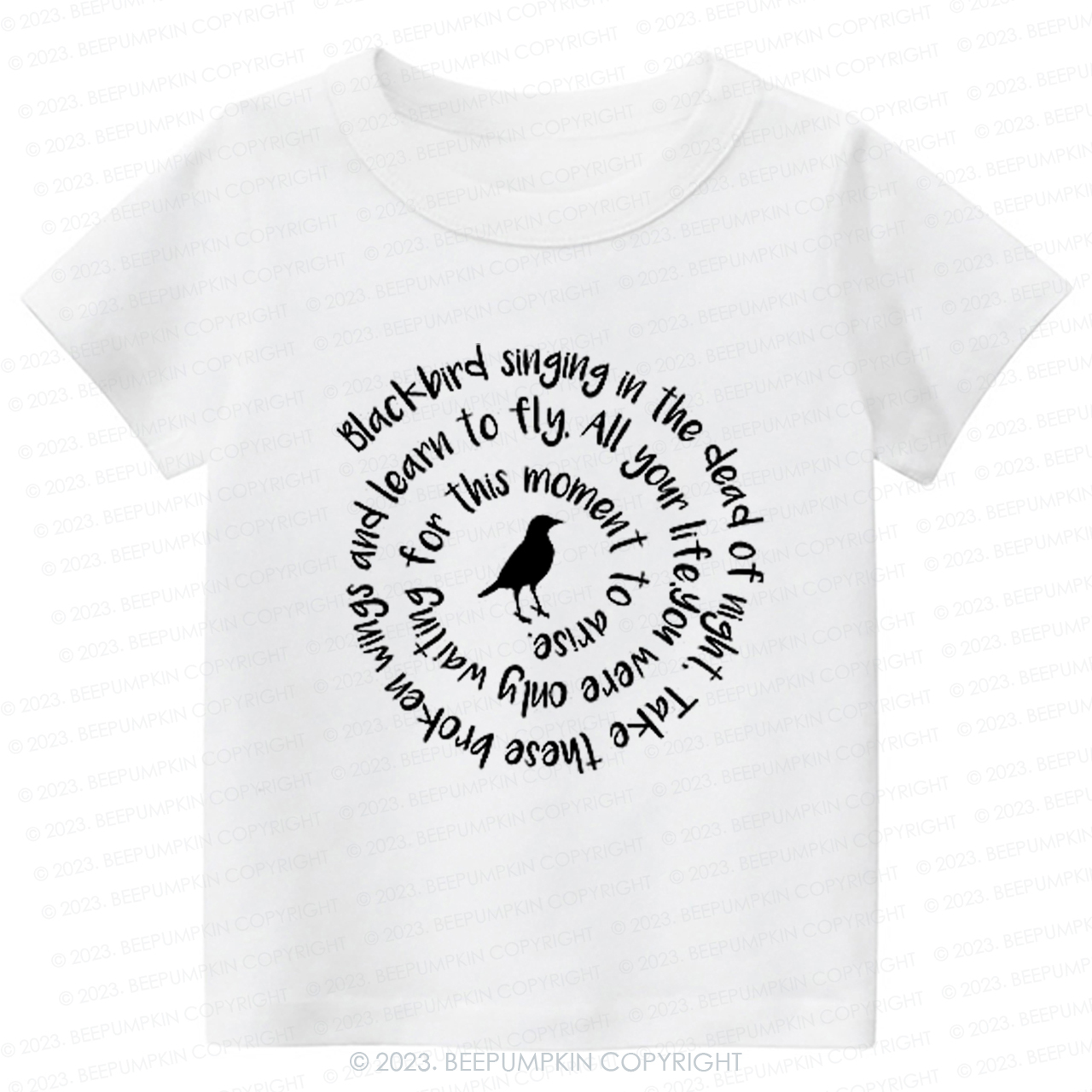 Blackbird Singing In The Dead Of Night Kids Shirt