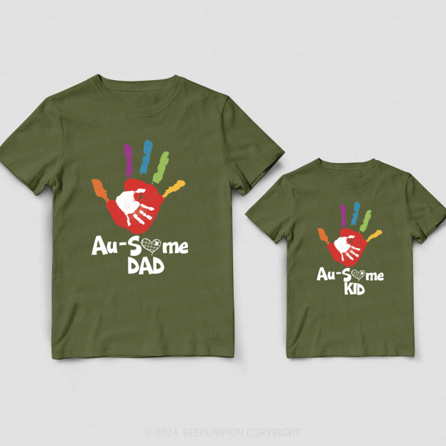 Au-Some utism Daddy And Me Matching Shirt