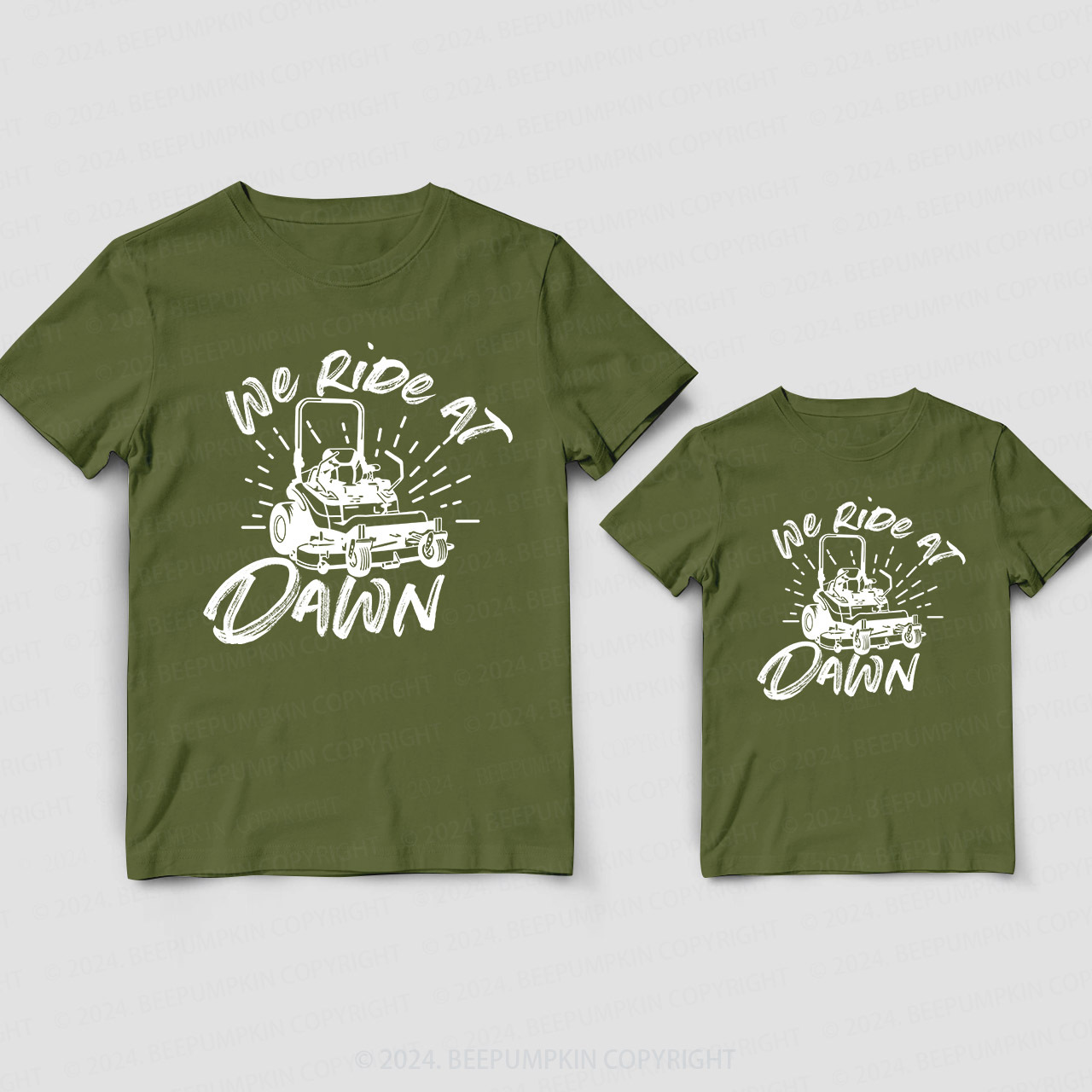Riding Lawn Mower Daddy And Me Matching Shirt