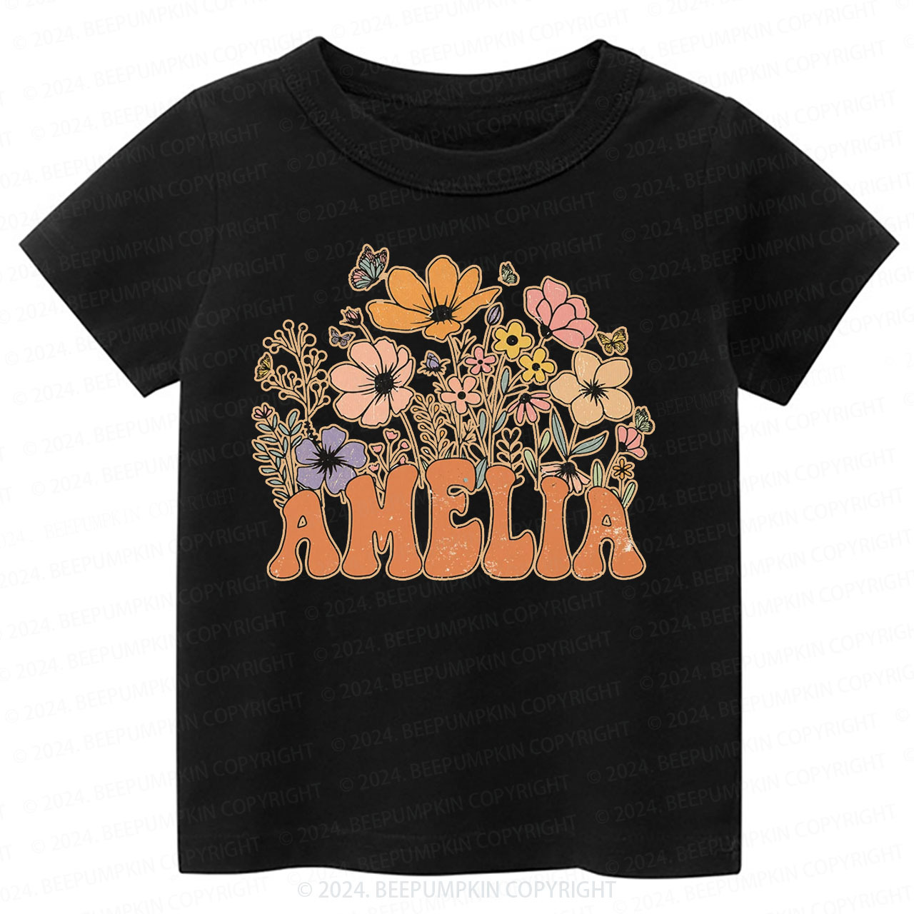 Personalized Girl Toddler&Kids Tees 