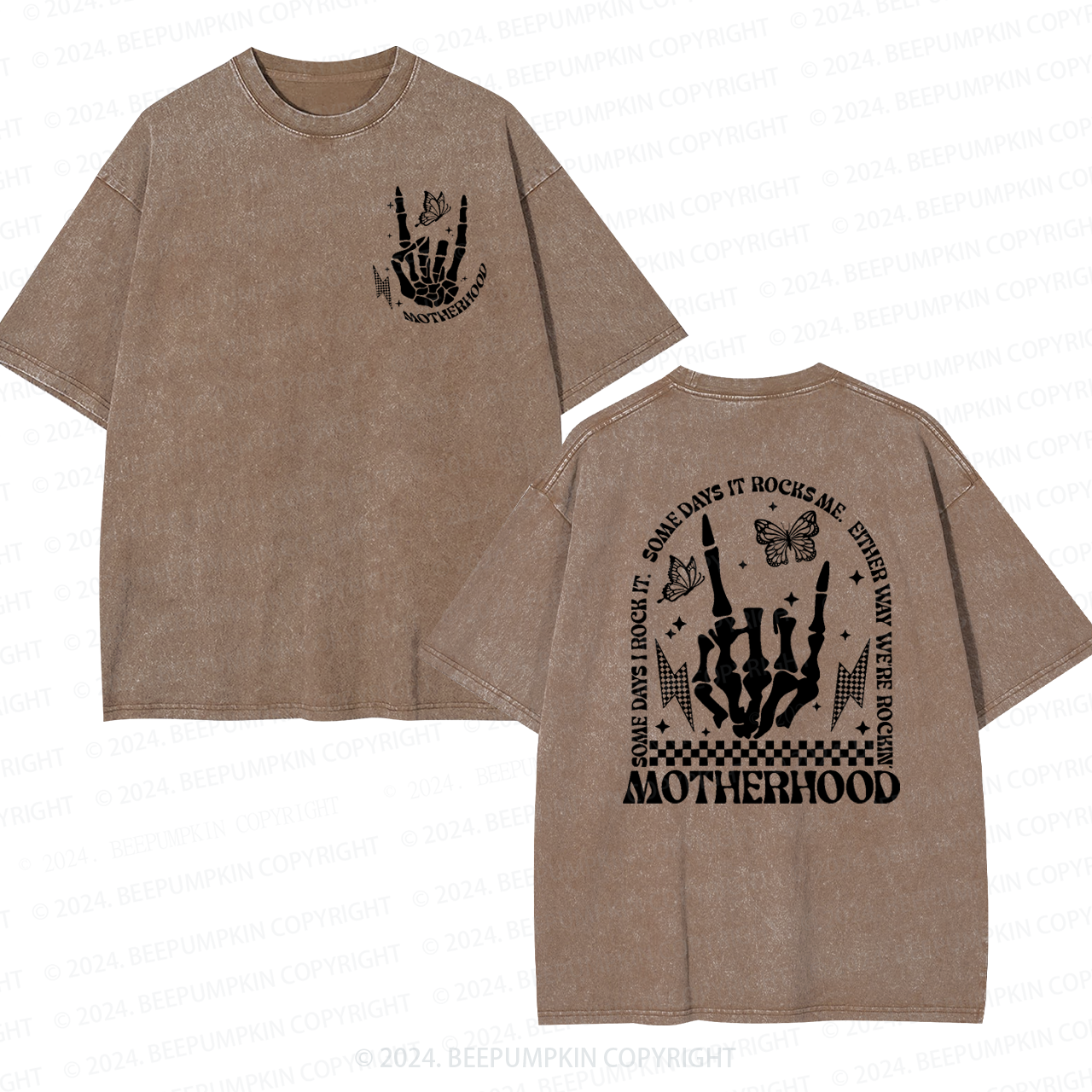 Retro Checkered Mama Washed Tees Sale-Beepumpkin™