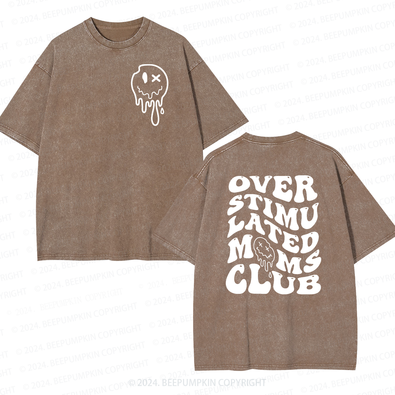 Overstimulated Moms Club Mama Washed Tees