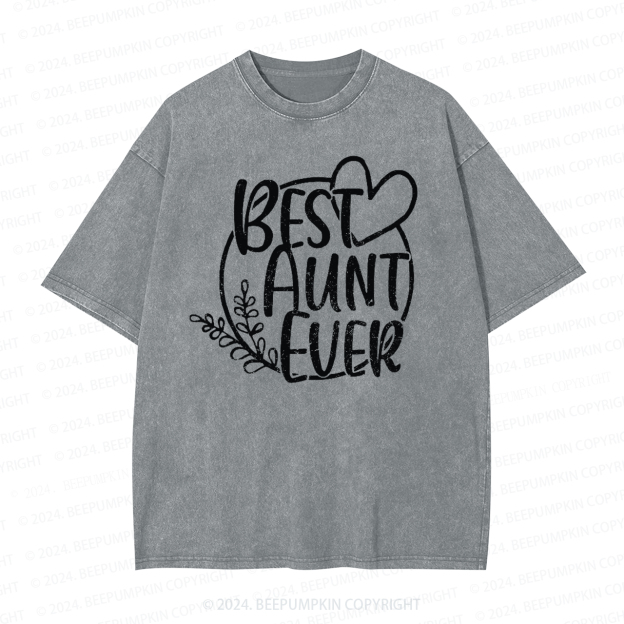 Best Aunt Ever Aunt Washed Tees