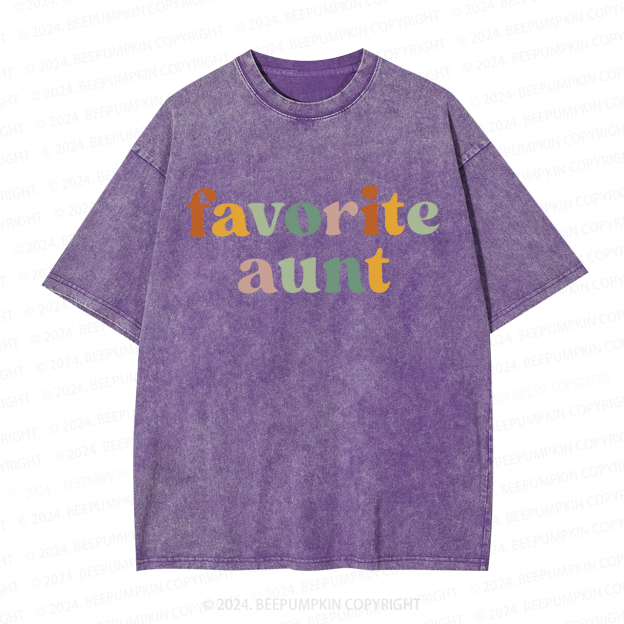 Favorite Aunt Gift Aunt Washed Tees