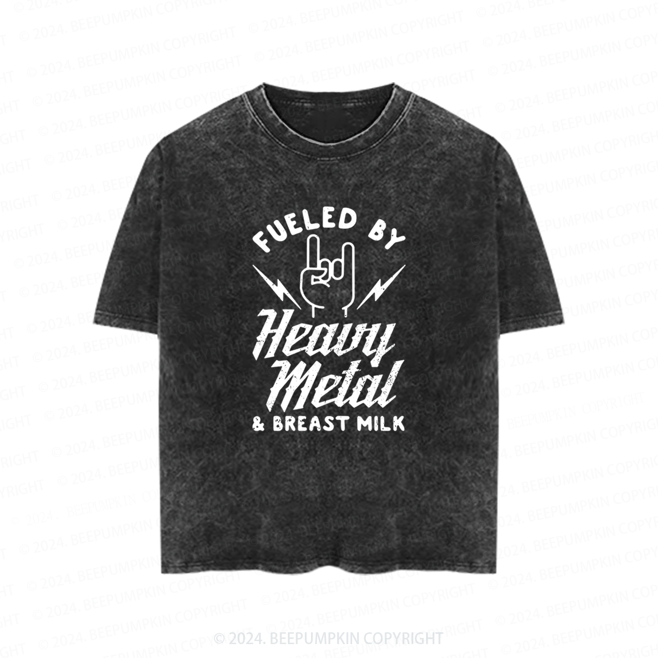 Fueled By Heavy Metal & Breast Milk Toddler&Kids Washed Tees          