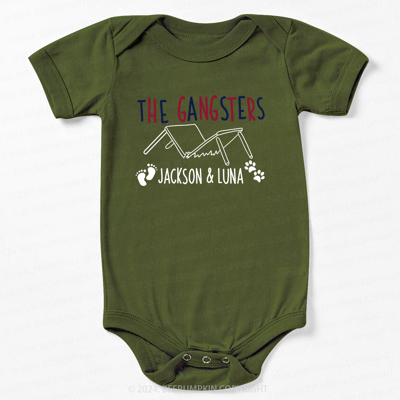 Personalized The Gansters Baby Bodysuit For Baby 