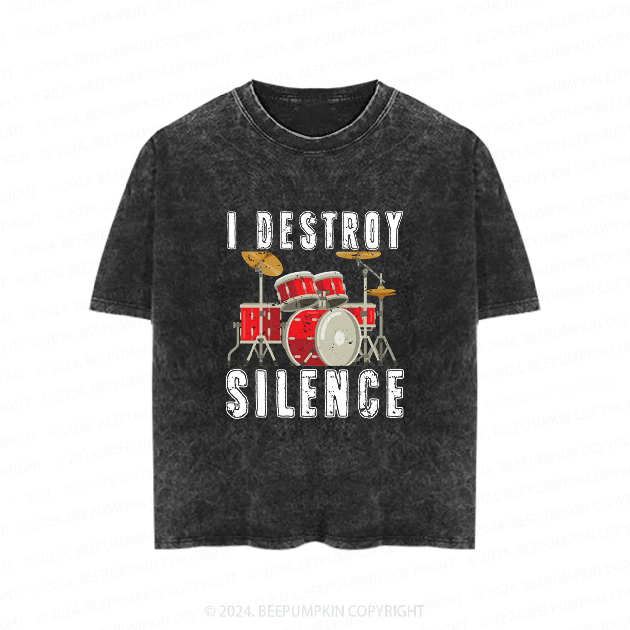 I Destroy Silence Toddler&Kids Washed Tees          