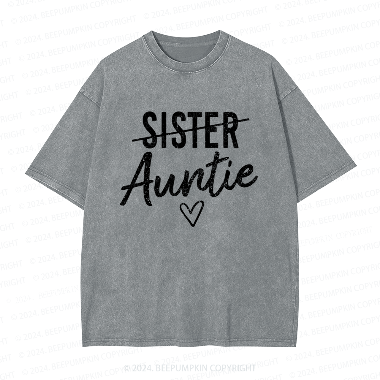 Not Sister But Auntie Funny Auntie Washed Tees