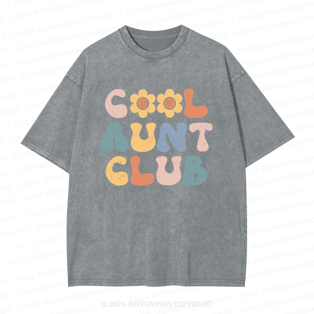 Cool Aunt Club Auntie Washed Tees