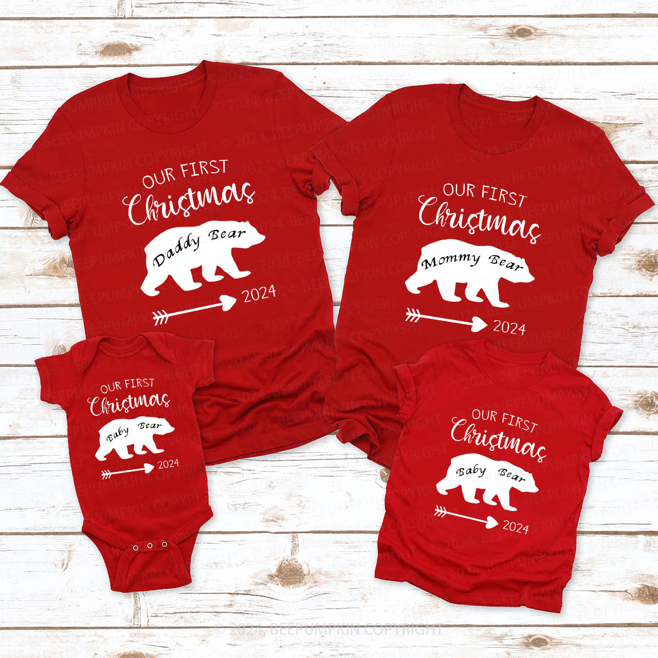 Christmas Bear Family Matching Shirt