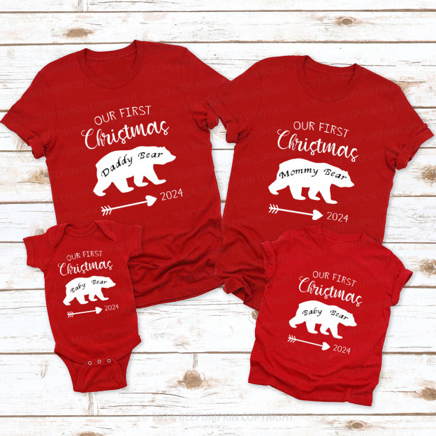 Christmas Bear Family Matching Shirt
